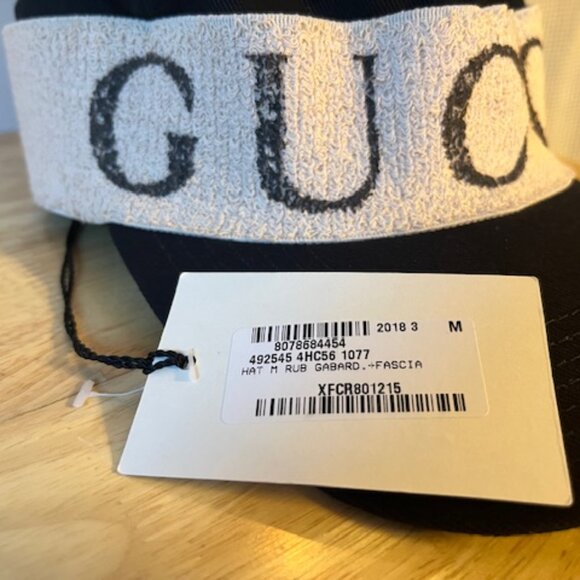 GUCCI Logo Band Baseball Cap Black & White - Picture 2 of 4
